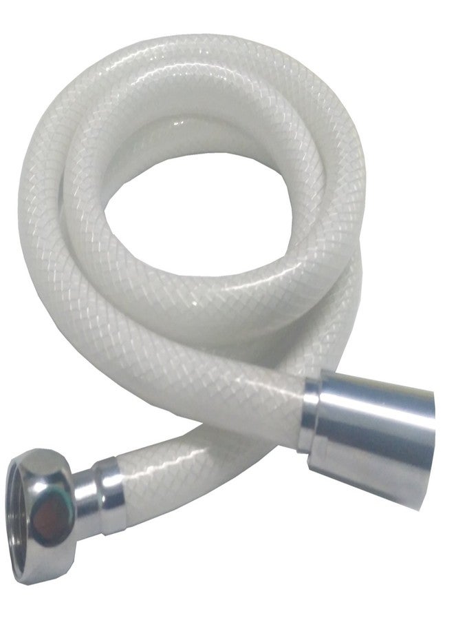 SHRUTI Plastic Hand Shower, Health Faucet, Bathroom Faucet with 1.5mtr PVC White Shower Tube and Chrome Plated Stand and Fitting Screw (8 cm x 6 cm x 2 cm, Metallic,-(1176-1162 White) - Image 4